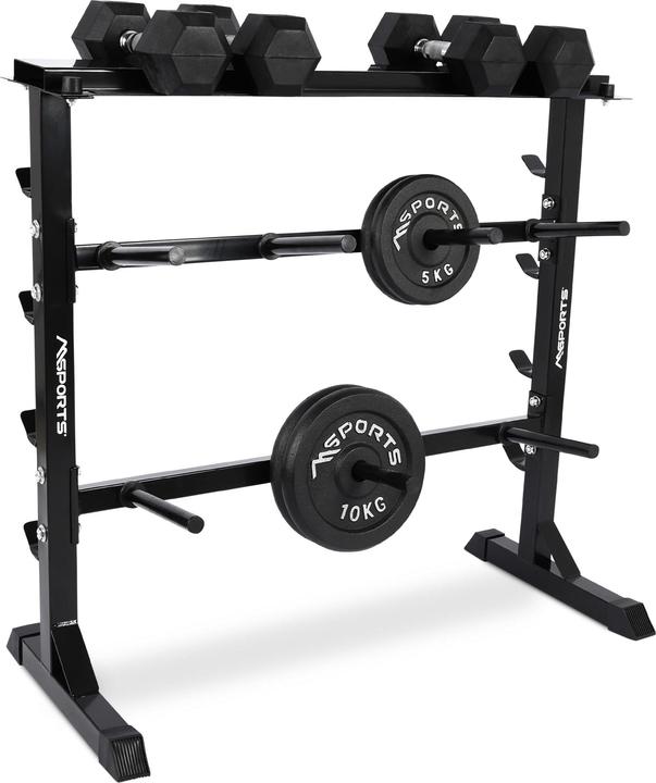Msports Support pour haltères courts jusqu'à 400Kg