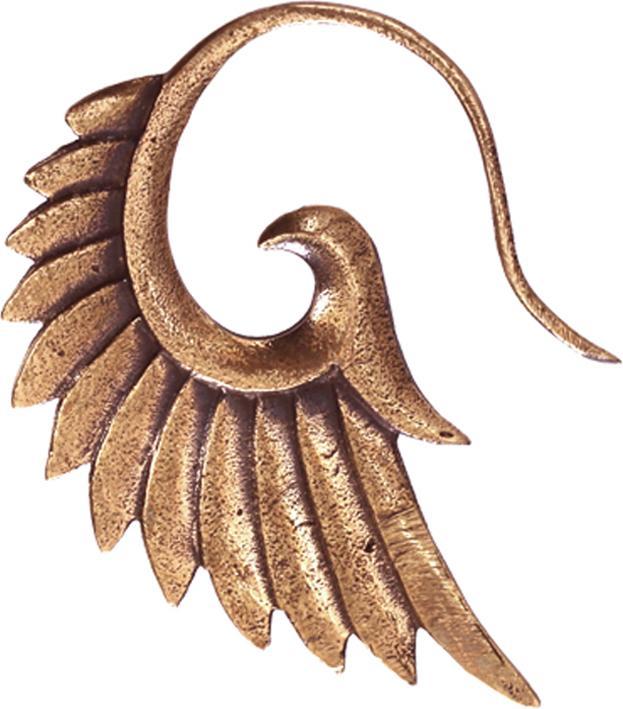 Image du produit Star Piercing Ohrgewicht Spirale rosegold Engelsflügel klein (sans laiton, Bronze)