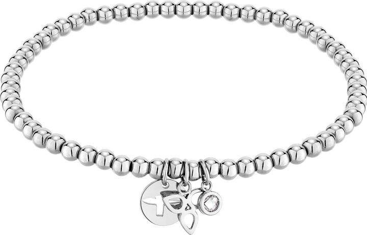 Tamaris Fashion steel beaded bracelet with pendants TJ-0010-B-17 (L) (17 cm, Edelstahl)