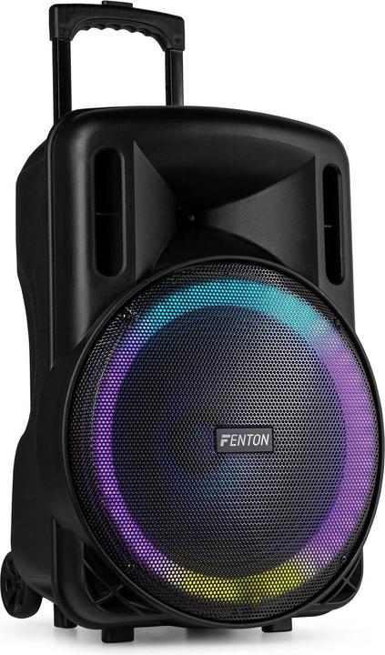 Actual product image Fenton Speaker Bluetooth - FT15LED MK2 karaoke box met LEDâ€™s, accu en microfoon - Voor (Active, 1x 800 W)