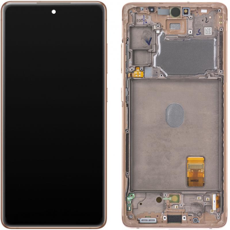 Samsung Display Unit für Galaxy S20 FE 5G G781, Orange (Display), Mobilgerät Ersatzteile