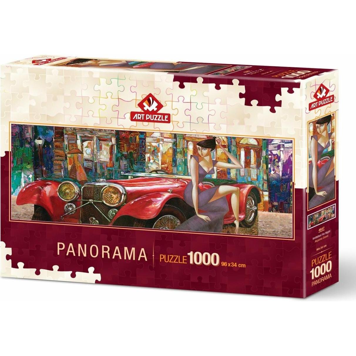 Thumbnail - Art Puzzle Artpuzzle Puzzle 1000 Panorama Einladung zum Abend (1000 Teile)