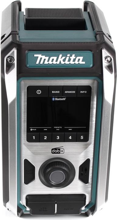 Actual product image Makita DMR 115 RG Rechargeable construction site radio 12V - 18V Bluetooth DAB+ IP65- + 2x rechargeable