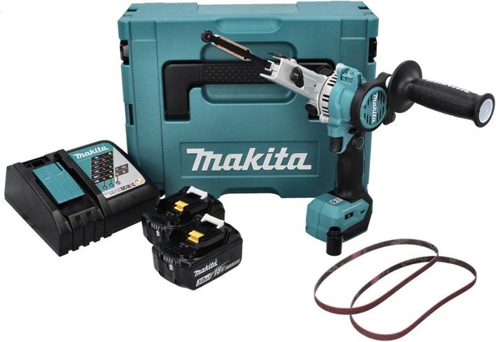 Image du produit Makita DBS 180 RFJ Lime à bande sans fil 18 V 9 x 533 mm Brushless + 2x batterie 3,0 Ah + chargeur + Makpac (Ponceuse à bande)