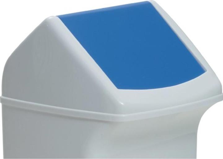 Actual product image Durable Lid polyethylene blue W330xD330mm suitable for waste bin 40 l with access flap (40 l)