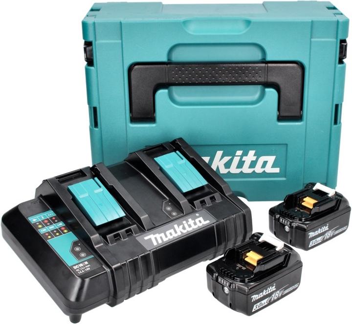 Actual product image Makita Power Source Kit 18 V with 2x BL 1830 B 3.0 Ah battery ( 197599-5 ) + DC 18 SH dual charger ( (18 V)