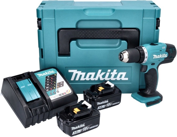 Produktbild Makita DDF 453 RFJ Akku Bohrschrauber 18 V 42 Nm + 2x Akku 3,0 Ah + Ladegerät + Makpac (Akkubetrieb)
