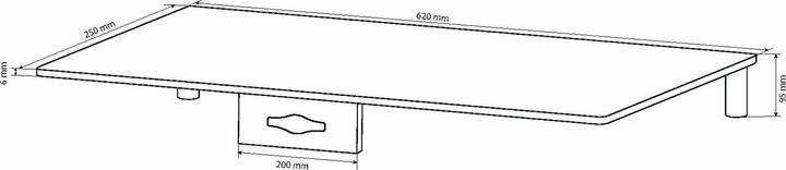 Produktbild VCM TV Aufsatz Erhöhung Alu Glas Pocasa