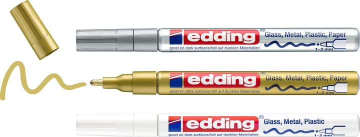 Actual product image Edding 751 - Paint marker (Multicoloured, 2 mm, 3 x)
