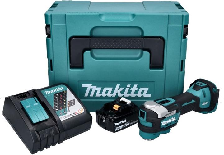 Actual product image Makita DTM 52 RF1J Battery Multifunction Tool 18 V Starlock Max Brushless + 1x Battery 3.0 Ah + Charger