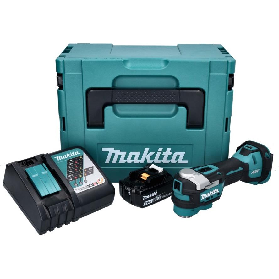 Thumbnail - Makita, Multifunktionswerkzeug, DTM 52 RF1J Akku Multifunktionswerkzeug 18 V Starlock Max Brushless + 1x Akku 3,0 Ah + L...