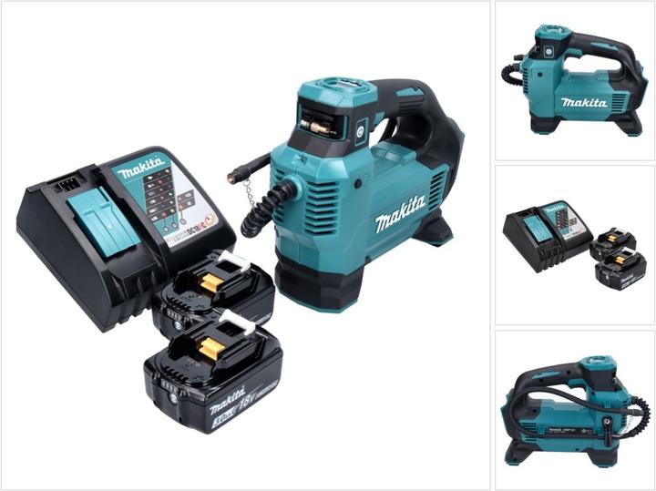 Actual product image Makita DMP 181 RF Battery compressor 18 V 11.1 bar + 2x battery 3.0 Ah + charger (11.10 bar)