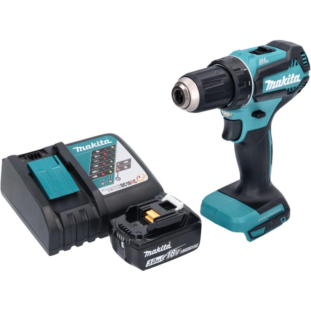 Thumbnail - Makita, Bohrmaschine + Akkuschrauber, DDF 485 RF1 Akku Bohrschrauber 18 V 50 Nm Brushless + 1x Akku 3,0 Ah + Ladegerät (...