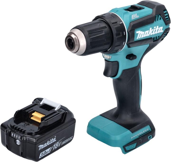 Actual product image Makita DDF 485 F1 cordless drill driver 18 V 50 Nm Brushless + 1x battery 3.0 Ah - without charger (Rechargeable battery operated)