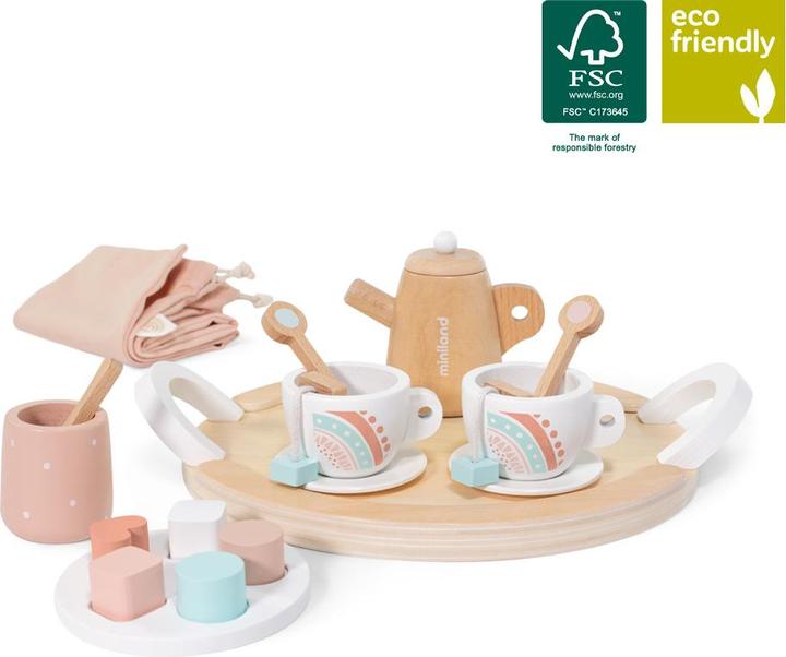 Miniland Puppen Tee Set Aus Holz