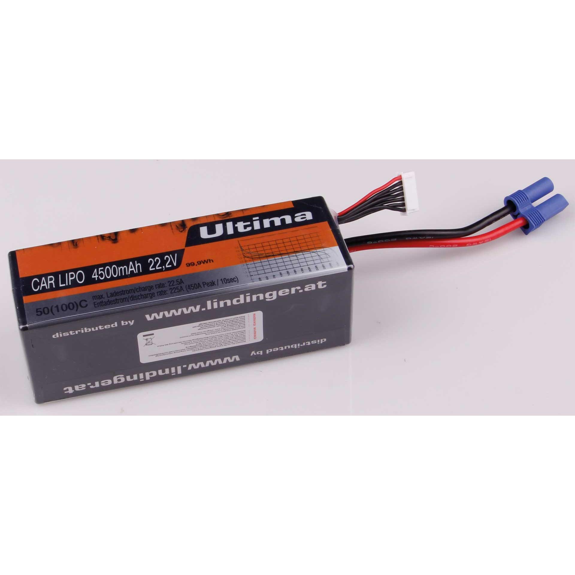 Thumbnail - Wellpower lipo akku ultima car 4500 mah / 22,2 volt 6s 50/100c ch5 mit ec-5 stecker (22.20 V, 4500 mAh)
