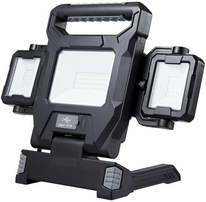Actual product image Steffen WORKLIGHT LED spotlight AC 40W + DC 2*5W with stand (6500 lm)