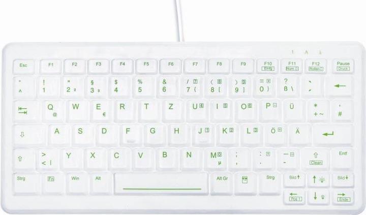 Immagine prodotto Active Key Tast AK-C4110 Piccola tastiera igienica senza fili a 2,4 GHz con CleanFunction USB bianca (EN) (DE, Cablato)