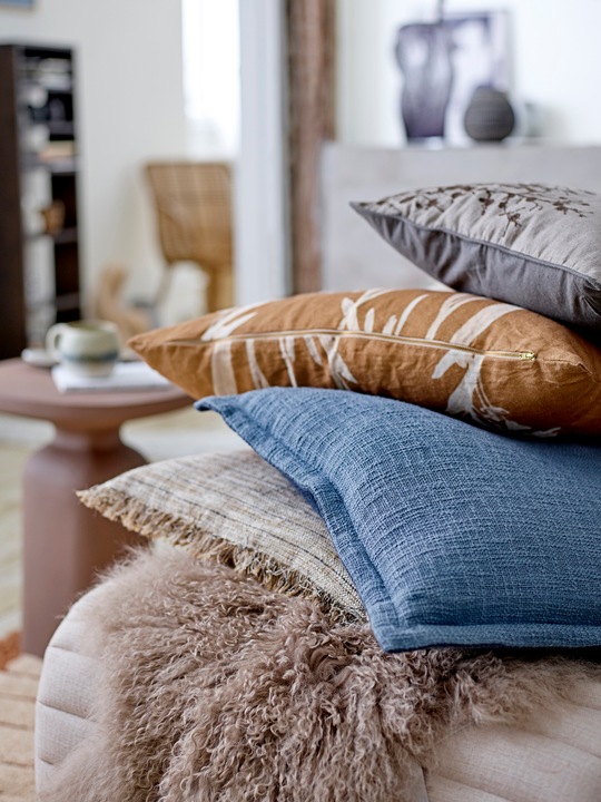 Actual product image Bloomingville Febbie Cushion, Nature, Cotton (45 x 45 cm)