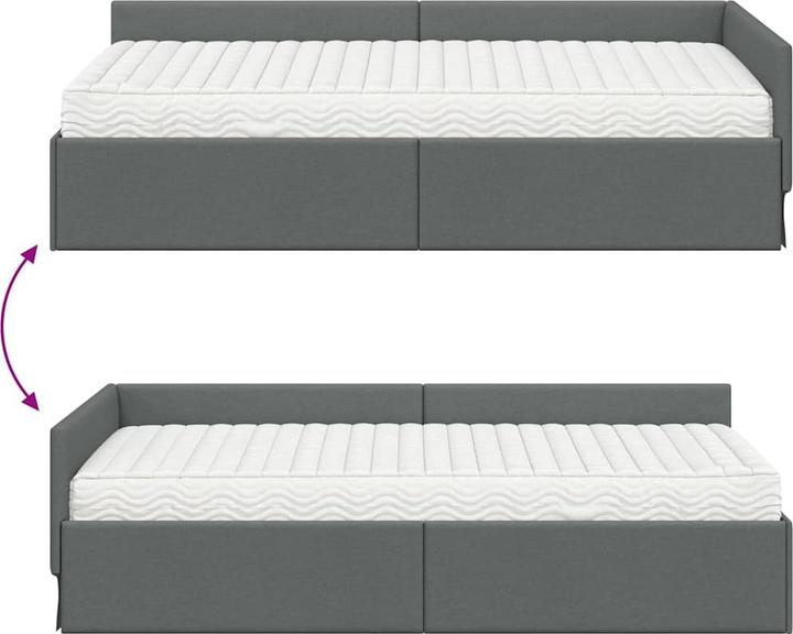 Image du produit vidaXL Eckbettgestell (80 x 200 cm)