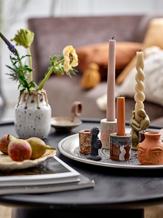 Immagine prodotto Bloomingville Candeliere Hanin, marrone, gres