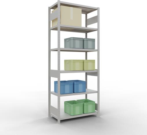 Produktbild Schulte Lagertechnik Stecksystem Grundregal MULTIplus330 mit Längenriegel