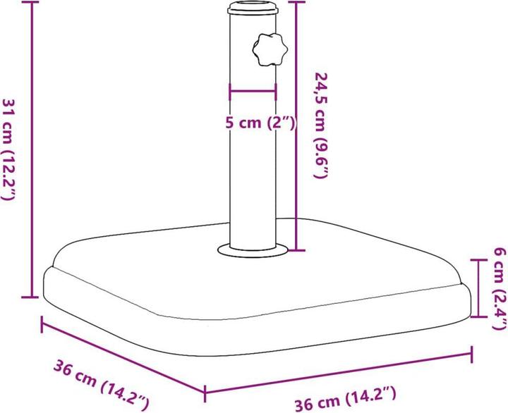 Immagine prodotto vidaXL Sonnenschirmständer