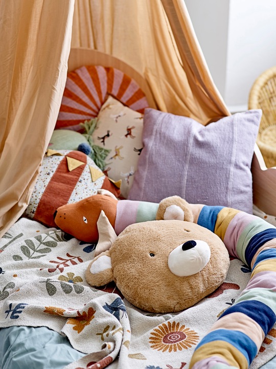 Actual product image Bloomingville Raffe Cushion, Orange, Cotton (40 x 37 cm)