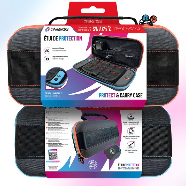 Produktbild Oniverse Trageetui für Nintendo Switch™ 2, Switch™ & Switch OLED™ - Gaming-Zubehör - Red-Blue (Switch, Switch 2, Switch OLED)