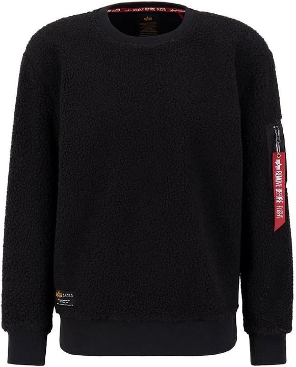 Produktbild Alpha Industries Teddy Sweatshirt voor heren Black (S)