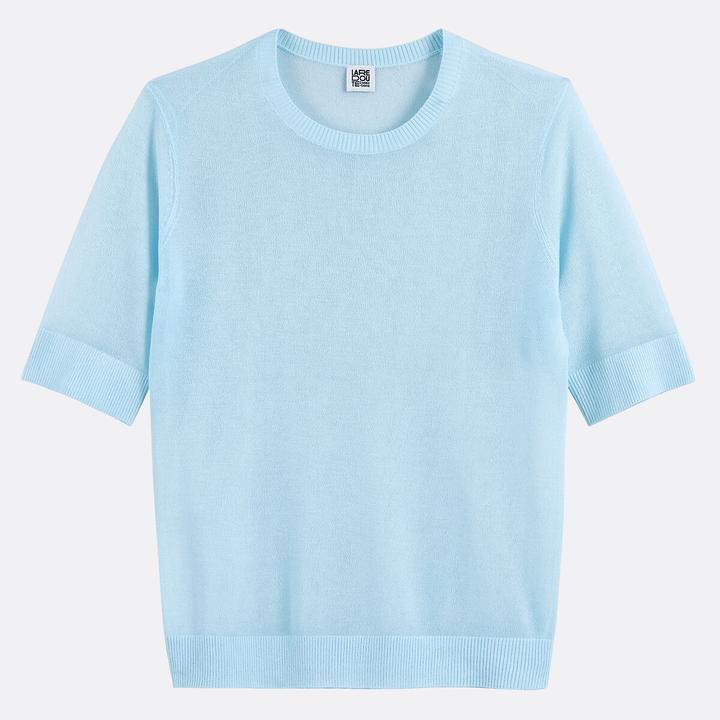 Produktbild La Redoute Collections Feinstrickpullover mit rundem Ausschnitt (S)