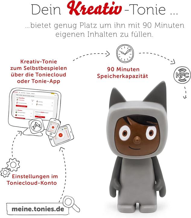 Produktbild Tonies Kreativ Tonie Grau (dunkelbraun) (Deutsch)