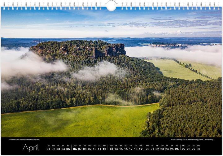 Produktbild Kalender Schsische Schweiz Luftaufnahmen 2026