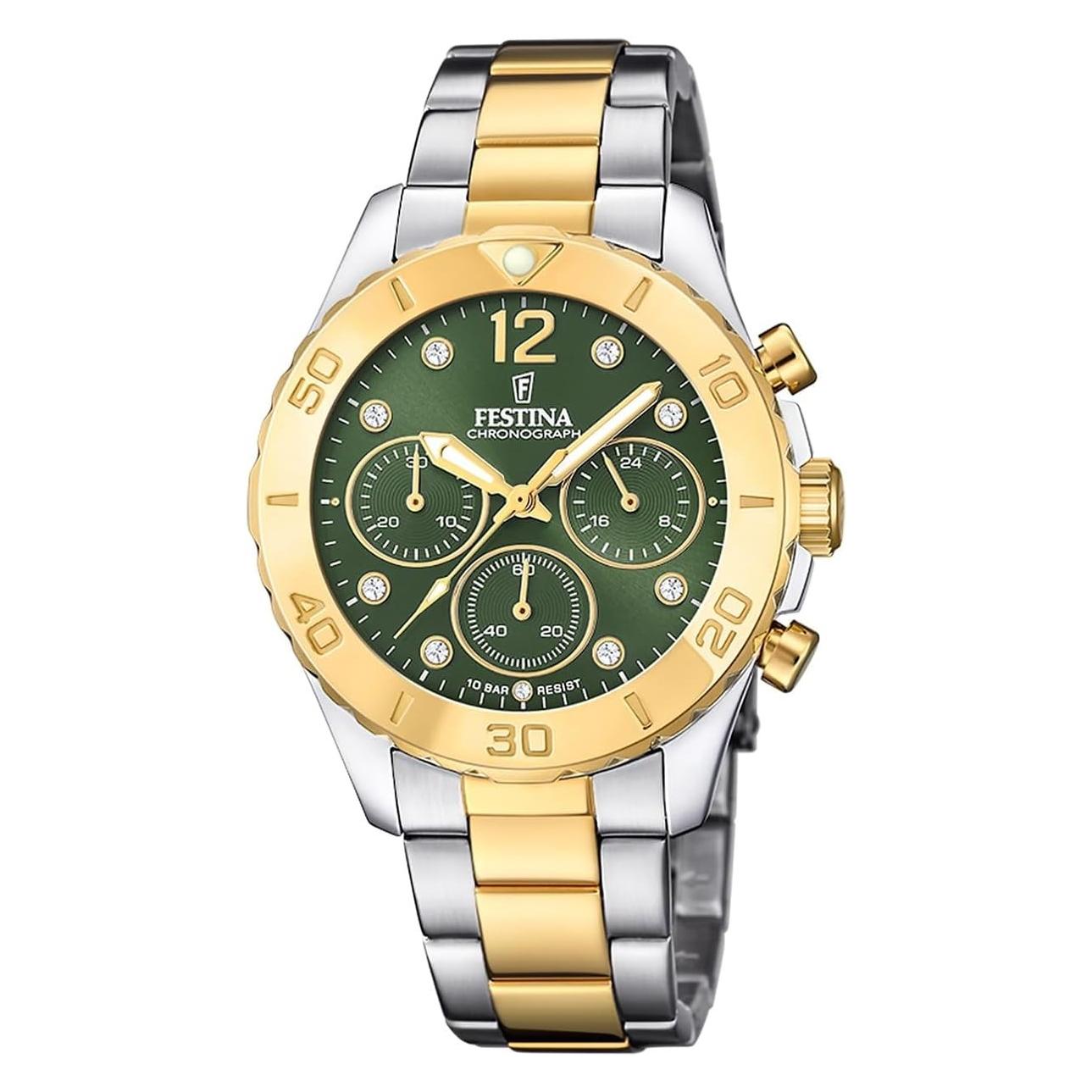 Festina, Armbanduhr, F20604/2 Boyfriend Collection, Silber, (Chronograph, 39 mm)