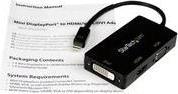 Produktbild StarTech Mini DisplayPort auf HDMI / DVI / VGA Adapter - 3-in-1 mDP Konverter - 1920x1200/1080p - Reiseada... (DVI, HDMI, VGA, 10 cm)