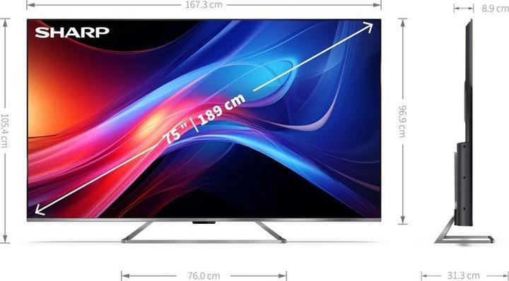 Image du produit Sharp 75GP7265E (75", QLED, 4K, 2025)