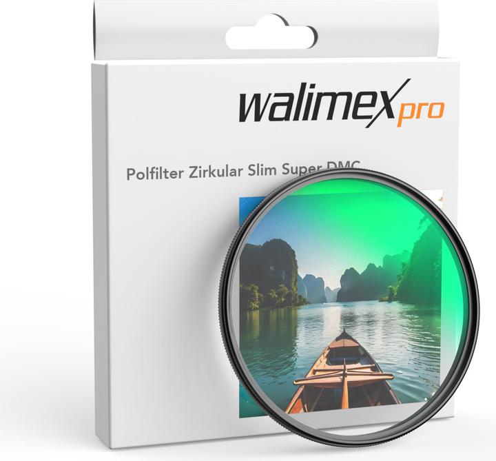 Walimex pro Polfilter Zirkular Slim Super DMC 77mm Polarisationsfilter CPL Foto