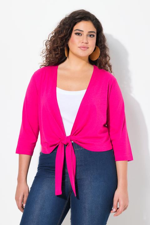 Produktbild Ulla Popken Bolero, kurze Jacke, Jersey, 3/4-Arm, Saumknoten (46, 48)