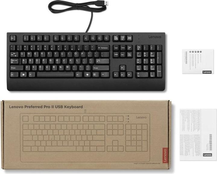 Actual product image Lenovo Preferred Pro II USB Keyboard-US English (US, Cable)