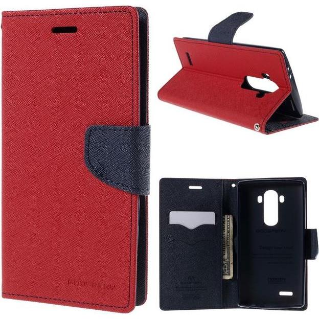 Goospery Fancy Diary Series (LG G4), Smartphone Hülle, Blau, Rot
