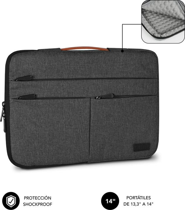 Produktbild Subblim FUNDA PORTATIL AIR PADDING 360 SLEEVE 13,3-14" DARK GREY (14", Universal)