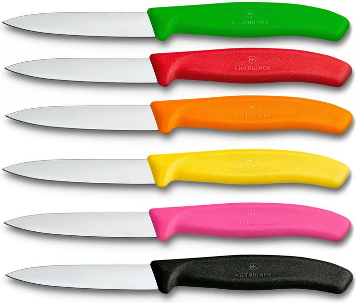 Actual product image Victorinox Swiss Classic Gemüsemesser, 6er Set, gerader Schliff, schwarz (10 cm)
