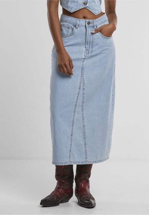 Produktbild Urban Classics Ladies Soft Denim Midi Skirt - 193361 (26, S)