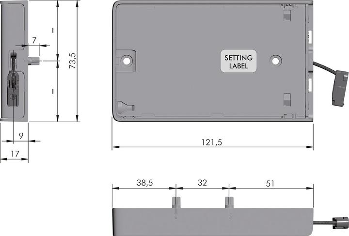 Actual product image Italiana Ferramenta Klappenbeschlag Kiaro easy, anth.,soft