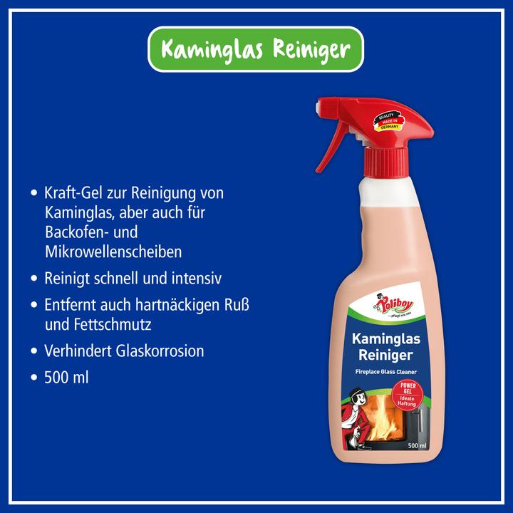 Actual product image Poliboy Fireplace glass cleaner 500 ml