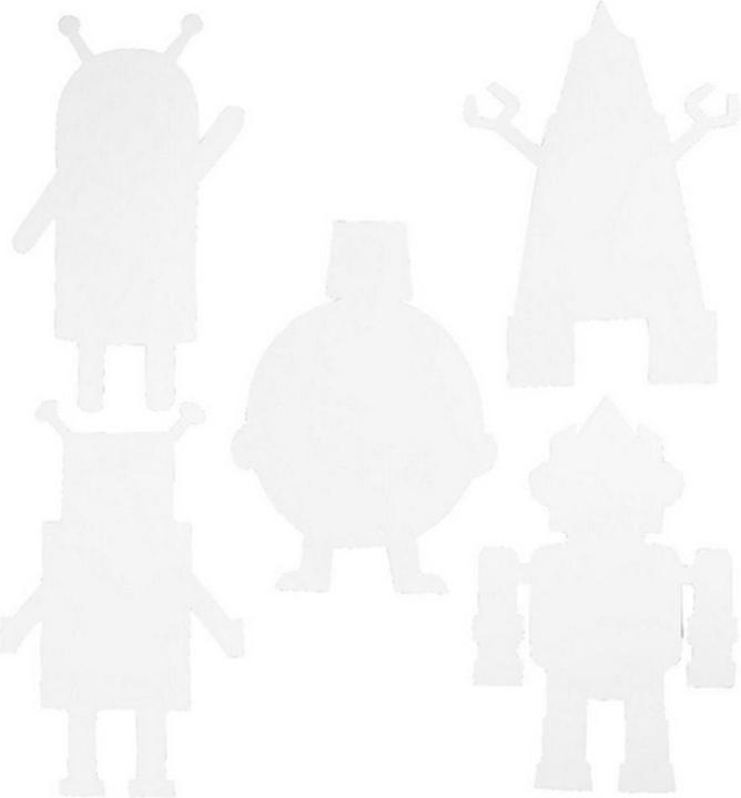 Image du produit Creativ Company Papier de bricolage Robot 16 pièces, blanc (16x)