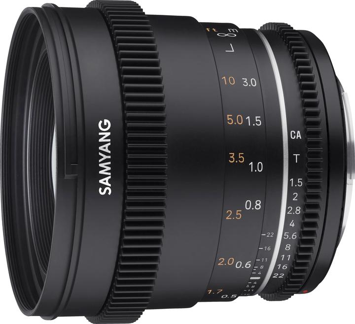 Actual product image Samyang MF 50mm T1.5 VDSLR MK2 Canon EF (Canon EF, APS-C / DX, full size, Micro Four Thirds)