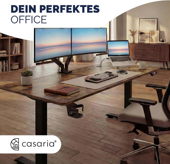 Image du produit Casaria Höhenverstellbarer Schreibtisch (160 x 75 cm)