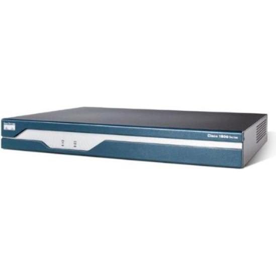 Cisco 1841 Integrated Services Router, Base Image, Router, Schwarz, Blau