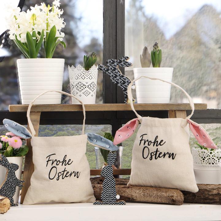 Produktbild Papierdrachen Oster Stoffsäckchen - Gross mit Ohren und Henkel - Set 3 (Geschenktüte, 2 x)